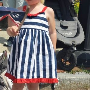 SOLD Toddler Red white blue ruffle dress